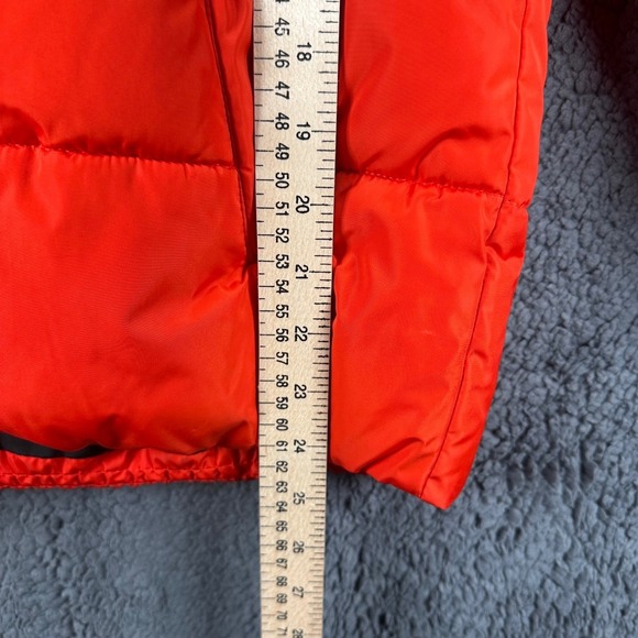 Calvin Klein Performance Puffer Jacket Inner Straps Orange Zip Hooded Women's XS - Picture 7 of 16